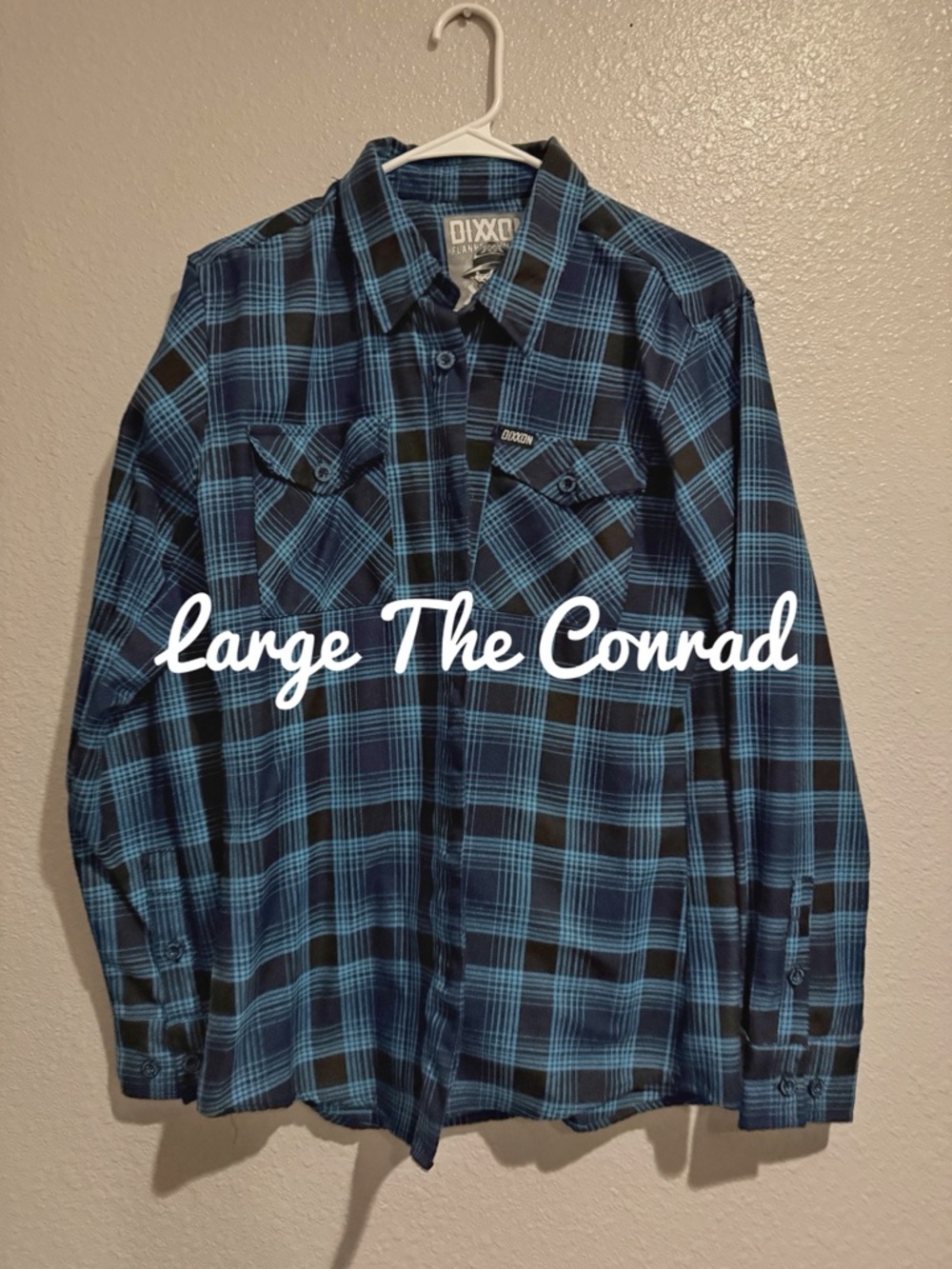 DIXXON Blue and Black Plaid Flannel Shirt